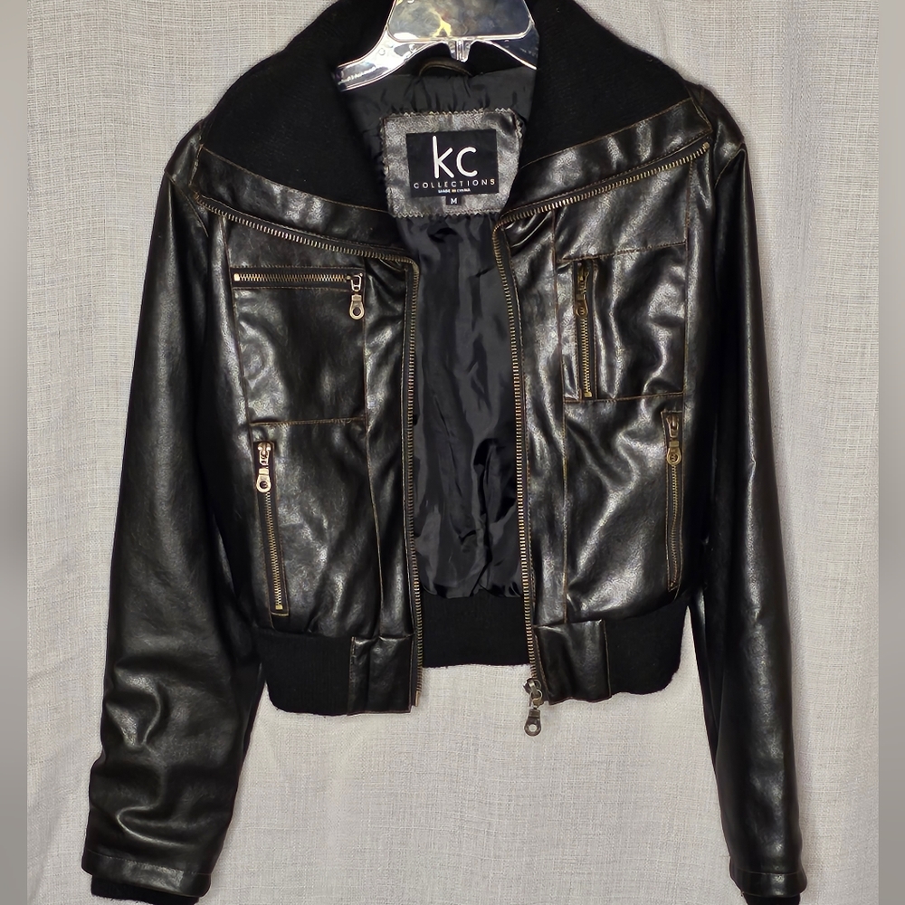 Kenneth Cole Collection Faux Leather Jacket